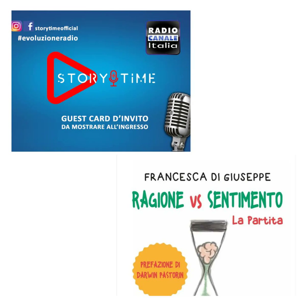 DieciDi's tweet photo. "Ragione vs Sentimento la partita" sabato 1 febbraio alle 15 #OnAir  a Story Time sede #Bologna 😍🥰
#calcio #sportromance #calciofemminile https://t.co/NxkQI4NR3u