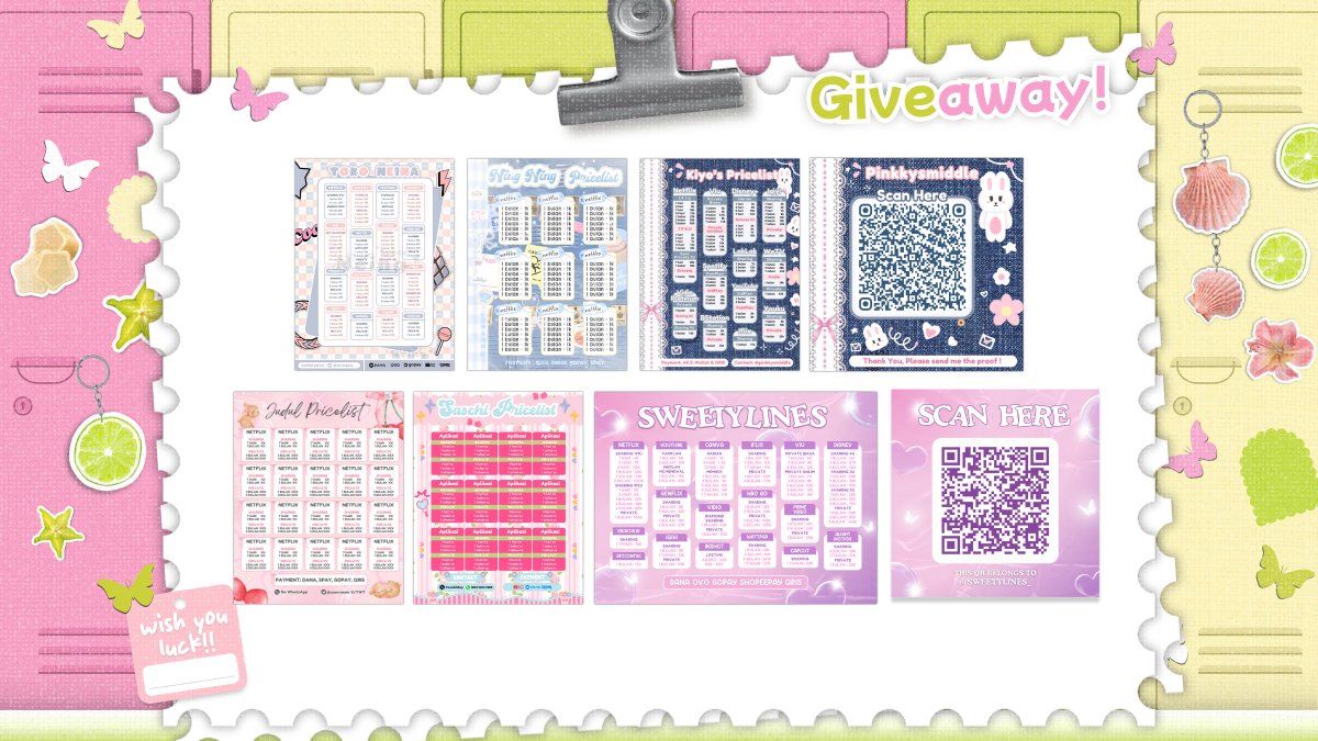 polici_editpl's tweet photo. 🪄🎀 GIVEAWAY BA EDIT PL!

Dalam rangka penetapan harga baru, para BA edit PL ngadain GIVEAWAY SALDO 70K untuk 7 orang &amp; 21 KATALOG EDIT PL GRATIS!

Rules :
- BA only
- Follow @catnip__junkie
- RT pinned, tweet ini, &amp; katalog yg kamu pengen (bisa lebih dari 1)👇🏻

#zonauang https://t.co/vyAe3peHyx