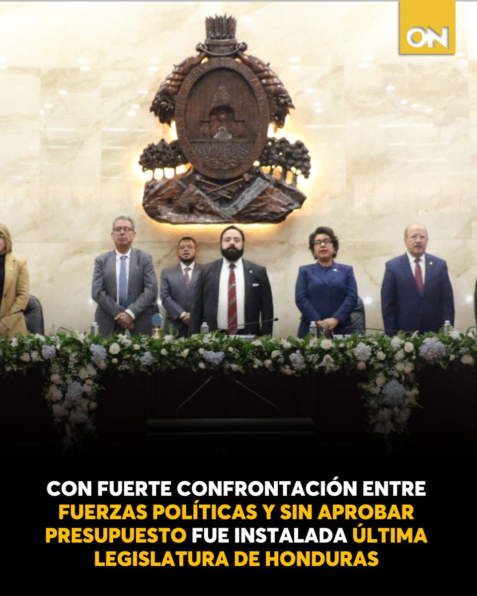 canal11hn's tweet photo. ⚖️🇭🇳 ¡Tensión en el Congreso! 💥 Confrontación entre fuerzas políticas y sin aprobar presupuesto, se instala la última legislatura en Honduras. 📰 Lee más aquí 👇
👉 https://t.co/82kWEH2VIe
#CongresoNacional #Añoelectora #HondurasDecide2025 #CuartaLegislatura https://t.co/aKLAZcq3Jr