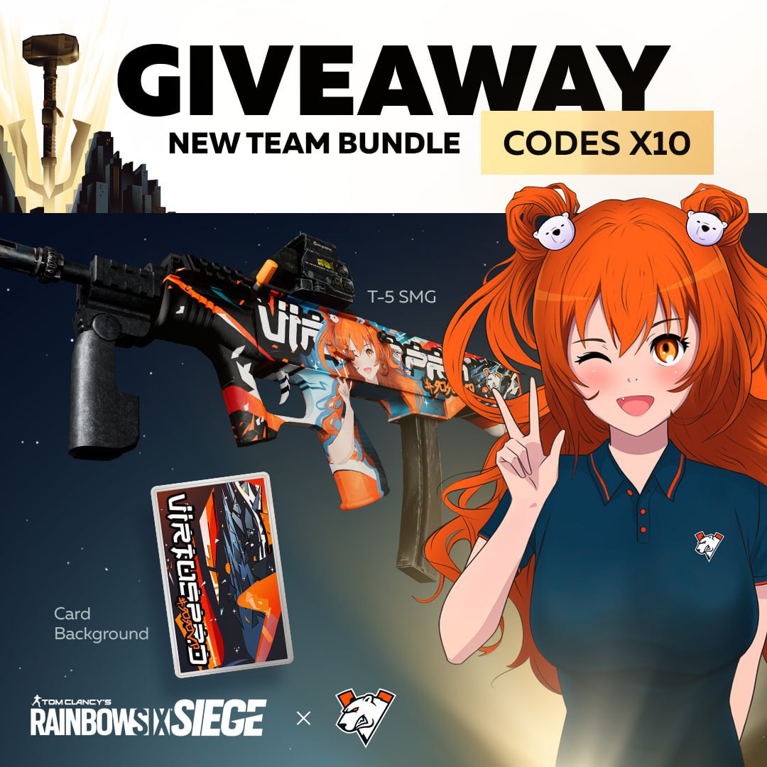 virtuspro's tweet image. 🎁 #GIVEAWAY 🎁 

Before the start of Six Invitational 2025, we’re giving away 10 codes for the Team Bundle in R6S 🔥

From January 27th to February 3rd, follow these steps to enter:

👉 Follow @virtuspro
👌 Retweet this post

Winners will be chosen randomly. Don’t miss your…