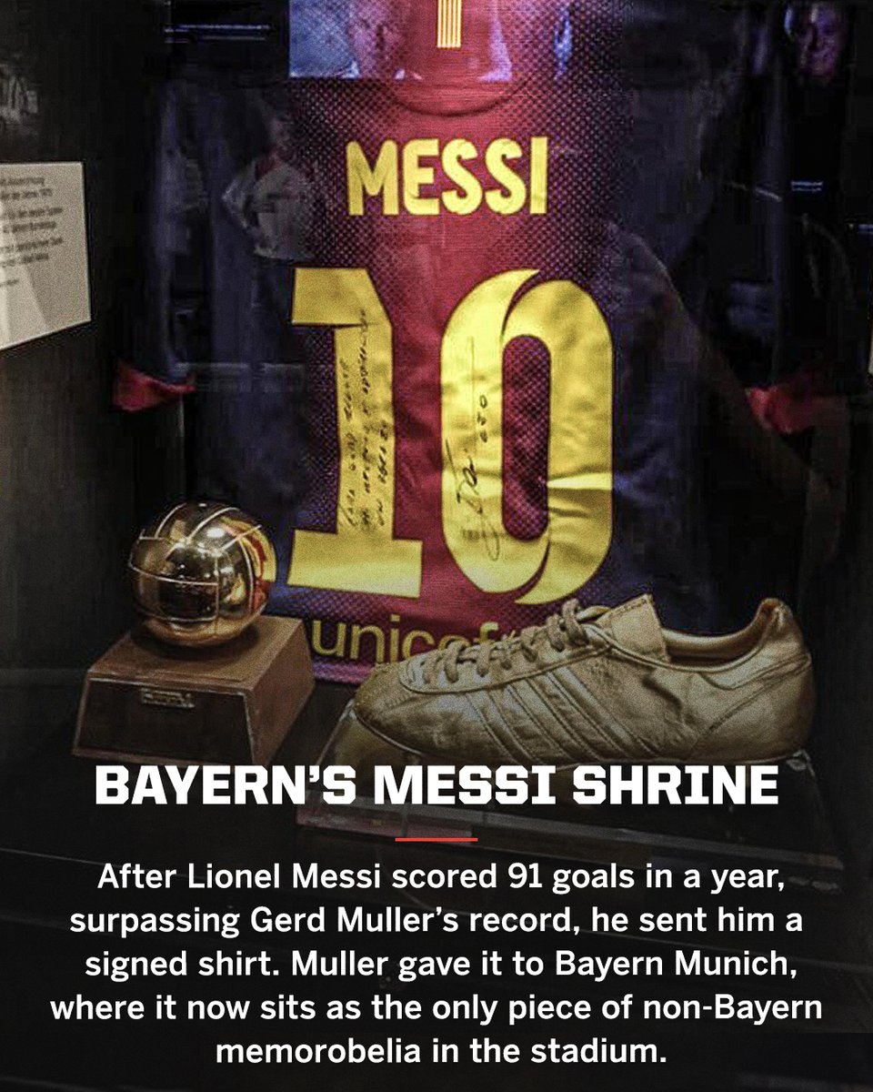 Lionel Messi has his own shrine at Bayern Munich thanks to Gerd Muller 🤝🐐🤝