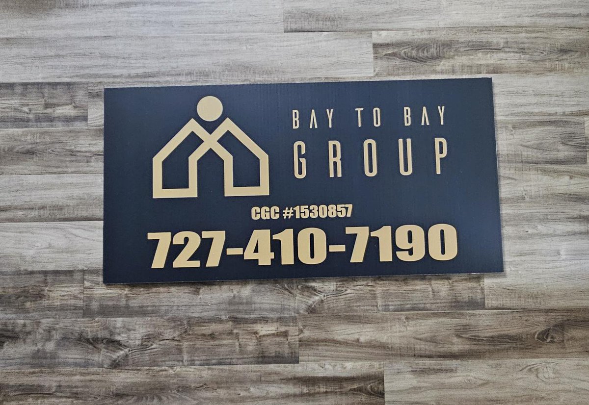Tampa_Bay_Signs's tweet image. Site Signs - 4'x2' and 4'x4' Printed full color on 10mm coroplast for @baytobaygroup
#sitesigns #CoroplastSigns #constructionsigns