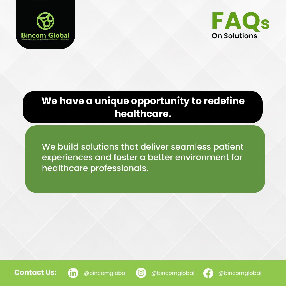 bincomict's tweet image. Healthcare can be personal, efficient, and effective all at once. Our solutions simplify care for patients and create a supportive environment for healthcare teams. Transform patient care and healthcare workflows with our suite of solutions! Contact us today!

#BincomGlobal