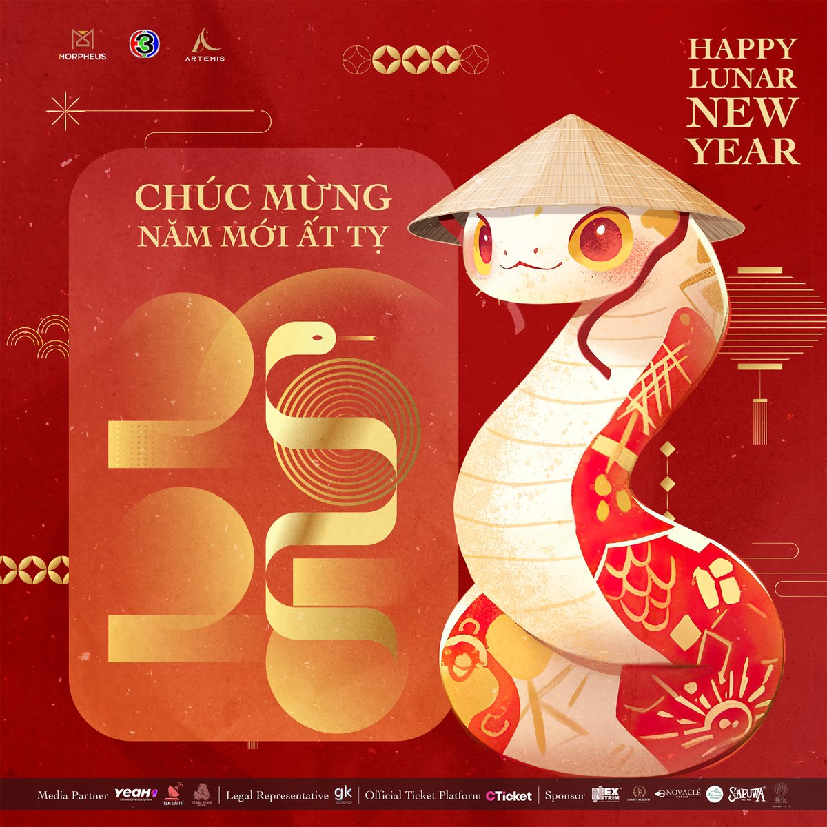 co_artemis_ofc's tweet photo. 𝗛𝗔𝗣𝗣𝗬 𝗟𝗨𝗡𝗔𝗥 𝗡𝗘𝗪 𝗬𝗘𝗔𝗥 ️🎊 𝟮𝟬𝟮𝟱 
Tết đến Xuân về 🌸 𝑪𝒉𝒖́𝒄 𝒎𝒖̛̀𝒏𝒈 𝑵𝒂̆𝒎 𝒎𝒐̛́𝒊 𝑨̂́𝒕 𝑻𝒚̣ 🐍 

Artemis Communications wishes a Happy New Year to everyone! We wish everyone a peaceful and happiness!

Wishing our beloved JKR a year filled with joy 😍, good health and prosperity 🌟, and wealth and fortune 🧧

And JKR, we will celebrate a wonderful spring together with LingOrm at the Under The Moon - LingOrm 1st Fanmeeting in Vietnam. We are eagerly looking forward to meeting you all.

See you on:
📅 22.02.2025 | 18:00 (ICT)
📍 Nguyen Du Gymnasium
---------------------------------------

Năm mới Artemis Communications xin kính chúc mọi người mọi nhà một năm mới an lành và hạnh phúc!
Chúc các bạn JKR trong năm mới sẽ luôn ngập tràn niềm vui 😍 An khang thịnh vượng 🌟 Phát tài phát lộc 🧧

Và JKR ơi, chúng ta sẽ còn cùng nhau đón một mùa xuân tuyệt vời với LingOrm tại buổi hẹn hò Under The Moon - LingOrm 1st Fanmeeting in Vietnam. Chúng tôi vô cùng mong chờ để có thể được gặp các bạn.

Hẹn gặp các bạn vào:
📅 22.02.2025 | 18:00 (ICT)
📍 Nhà thi đấu Nguyễn Du

#UnderTheMoon #LingOrm1stFMinVIETNAM #LingOrm #หลิงออม #Artermis #ArtemisCommunications #Extrim #HappyLunarNewYear2025