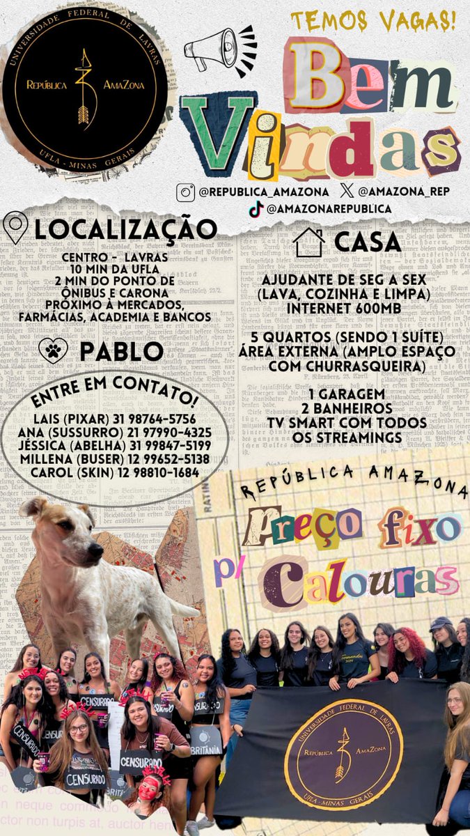 AmaZona_Rep's tweet photo. Parabéns calouras pela aprovação na UFLA!! Sejam bem-vindas a uma das melhores fases da vida de vocês, nós da República AmaZona oferecemos vagas, venham nos conhecer e quem sabe fazer parte dessa família!! 🏹💛
#ufla #sisu #enem #lavras #UFLA #caloura #pas #Republica #passei https://t.co/97ASdmHd6z