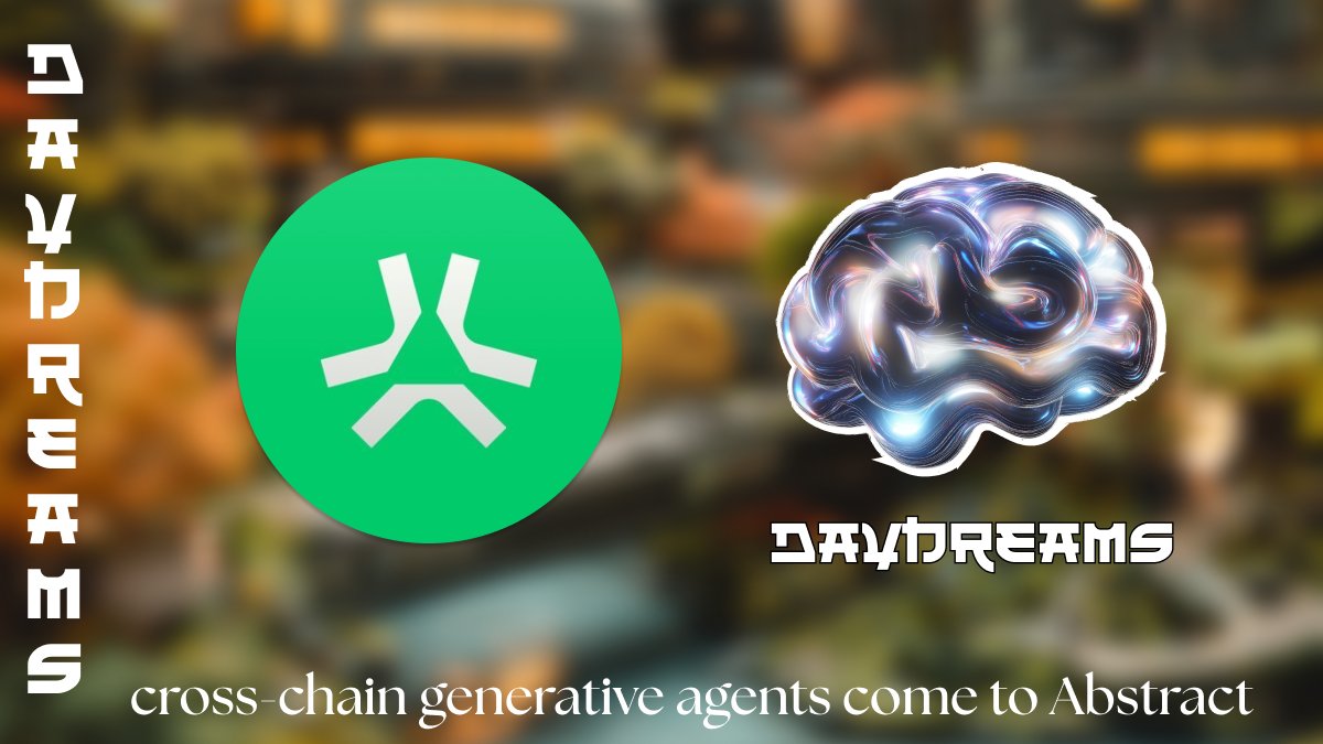Now generative agents are available on <a href="/AbstractChain/">Abstract</a> with the Daydreams protocol.

Daydreams agents are able to reason and form strategies.  They are cross chain operatives that go everywhere their mission requires.

Abstract dreams incoming