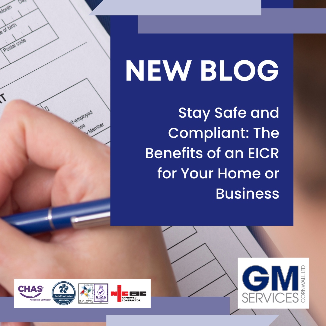 gmservicesuk's tweet photo. Want to learn more about why an EICR is so crucial for your property? Head over to our latest blog to discover the benefits and importance of getting an EICR today...

https://t.co/Dh3oNBVSd3

#GMServicesCornwall #EICR #ElectricalSafety #PropertySafety https://t.co/UHdMUIWNjQ