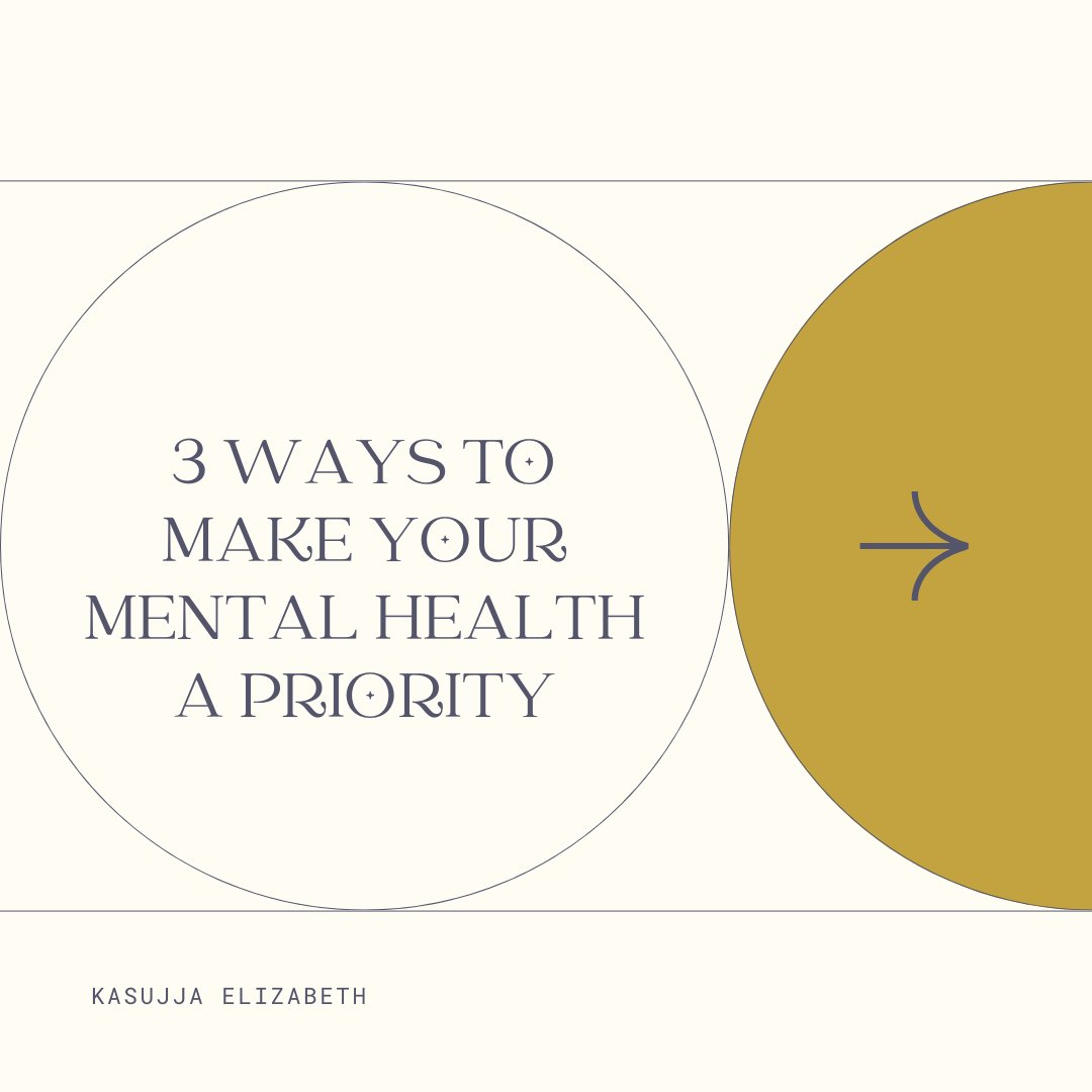 ekasujja's tweet photo. When it comes to our #mentalhealth, 
Small changes = big impact. 💡

Feeling overwhelmed? Your mental health deserves to be a priority. ✨

Here are 3 simple ways to improve your well-being starting TODAY. 👇 

#MentalHealthAwareness #SelfCare https://t.co/8QaDVn3zof