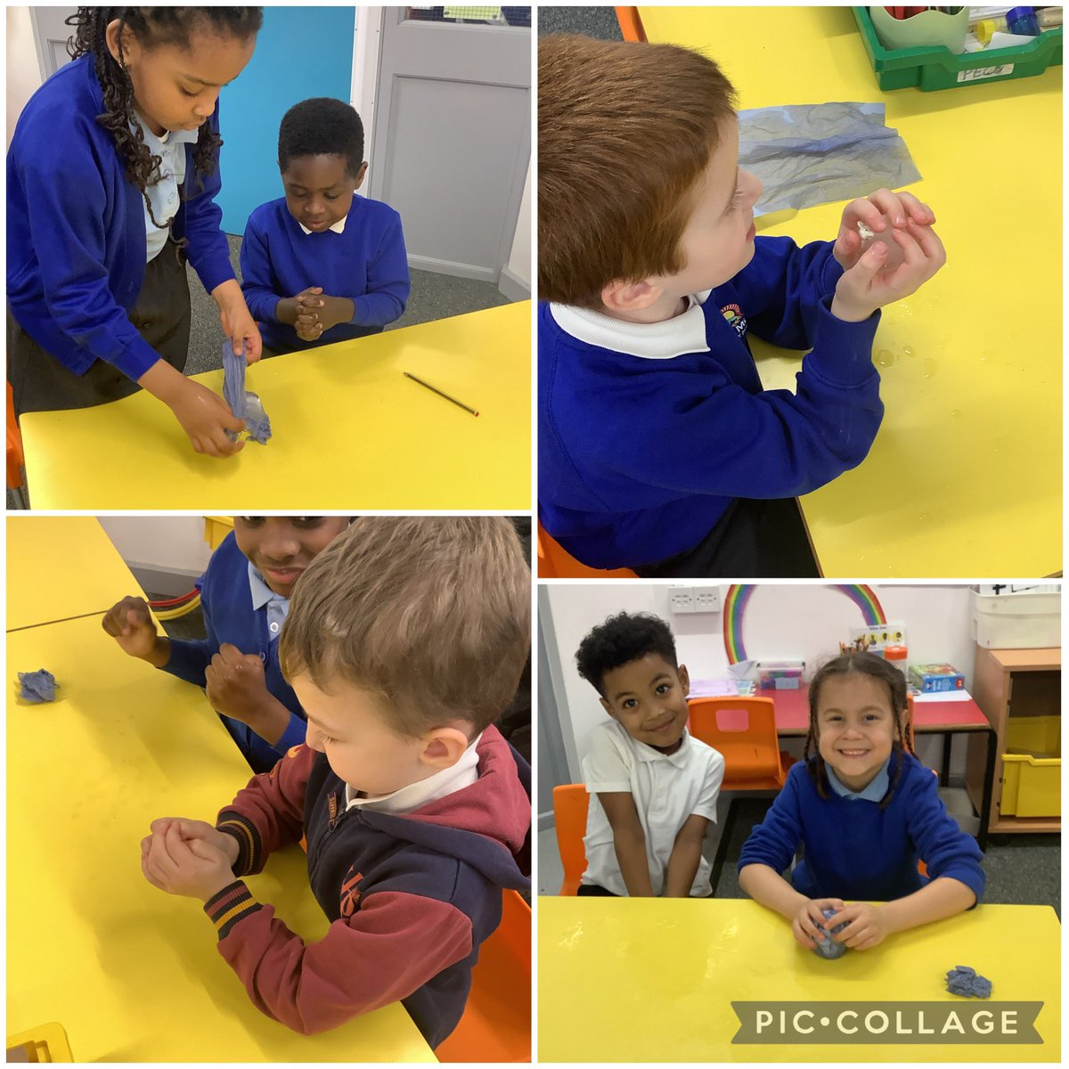 Fosse_TMET's tweet photo. Year 1 are continuing to investigate how to melt ice today! π§ weβre using the heat from our hands, blue towels and water! Can we save the toys inside?! #fmscience #fmyear1 https://t.co/lVvmBZ8ur3