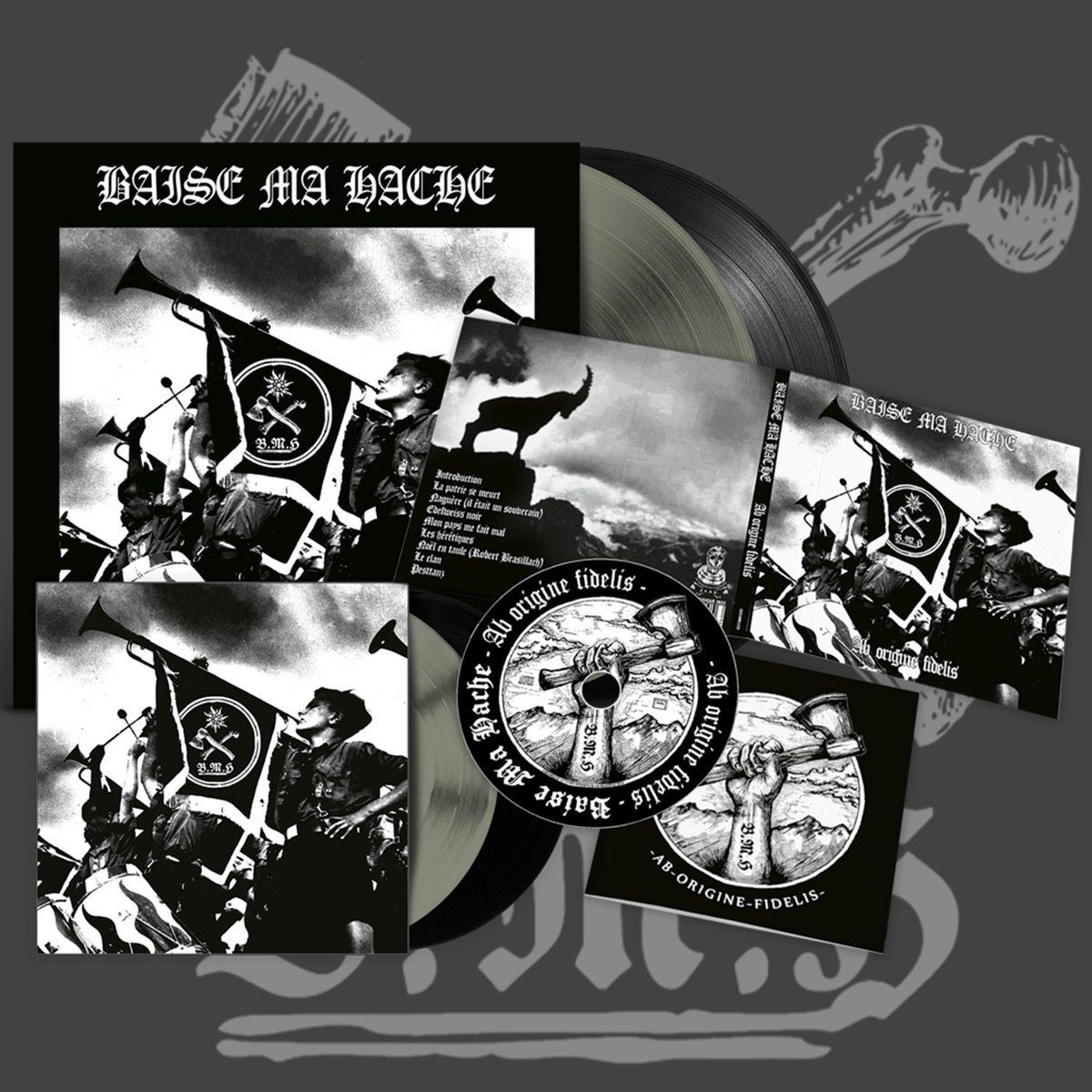 OsmoseProd's tweet photo. BAISE MA HACHE (@baisemahache) releases are in stock!
🛒 https://t.co/wuQRh8wela
"Ab Origine Fidelis", "Bréviaire Du Chaos", "F.E.R.T.", "Vive La Mort"...
#baisemahache #pestenoire #autarcie #mutiilation #deathspellomega
#frenchblackmetal #france #lessoldatsdelamusique https://t.co/6v4QwjTu77