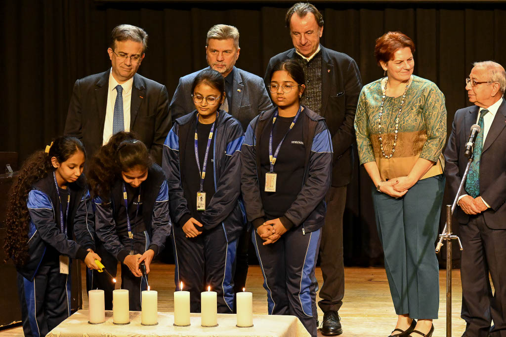 Thierry Mathou (@thierry_mathou) on Twitter photo Today marks the 80th anniversary of the liberation of the Auschwitz-Birkenau concentration camp.
Grateful to <a href="/alliancefrdelhi/">Alliance française de Delhi</a> for organizing this commemoration ceremony. We must never forget the victims of the Holocaust. #LestWeForget Today marks the 80th anniversary of the liberation of the Auschwitz-Birkenau concentration camp.
Grateful to <a href="/alliancefrdelhi/">Alliance française de Delhi</a> for organizing this commemoration ceremony. We must never forget the victims of the Holocaust. #LestWeForget
