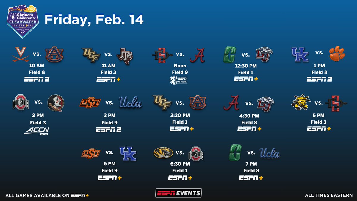 ESPNPR's tweet photo. 📢 @ESPNEvents announces platforms &amp; commentator lineups for the 2025 Shriners Children's @ClearwaterInv presented by @EvoShield

🥎 Coverage begins Thursday, Feb. 13

Details: https://t.co/51LoymvaSA | #NCAASoftball https://t.co/bwVJ1Ht4YE