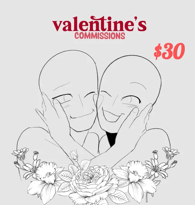 updated prices!

valentines YCH c0mm1ssions! 🤍

two slots open for each YCH!

examples below!
#commissionsopen #commissionsart 