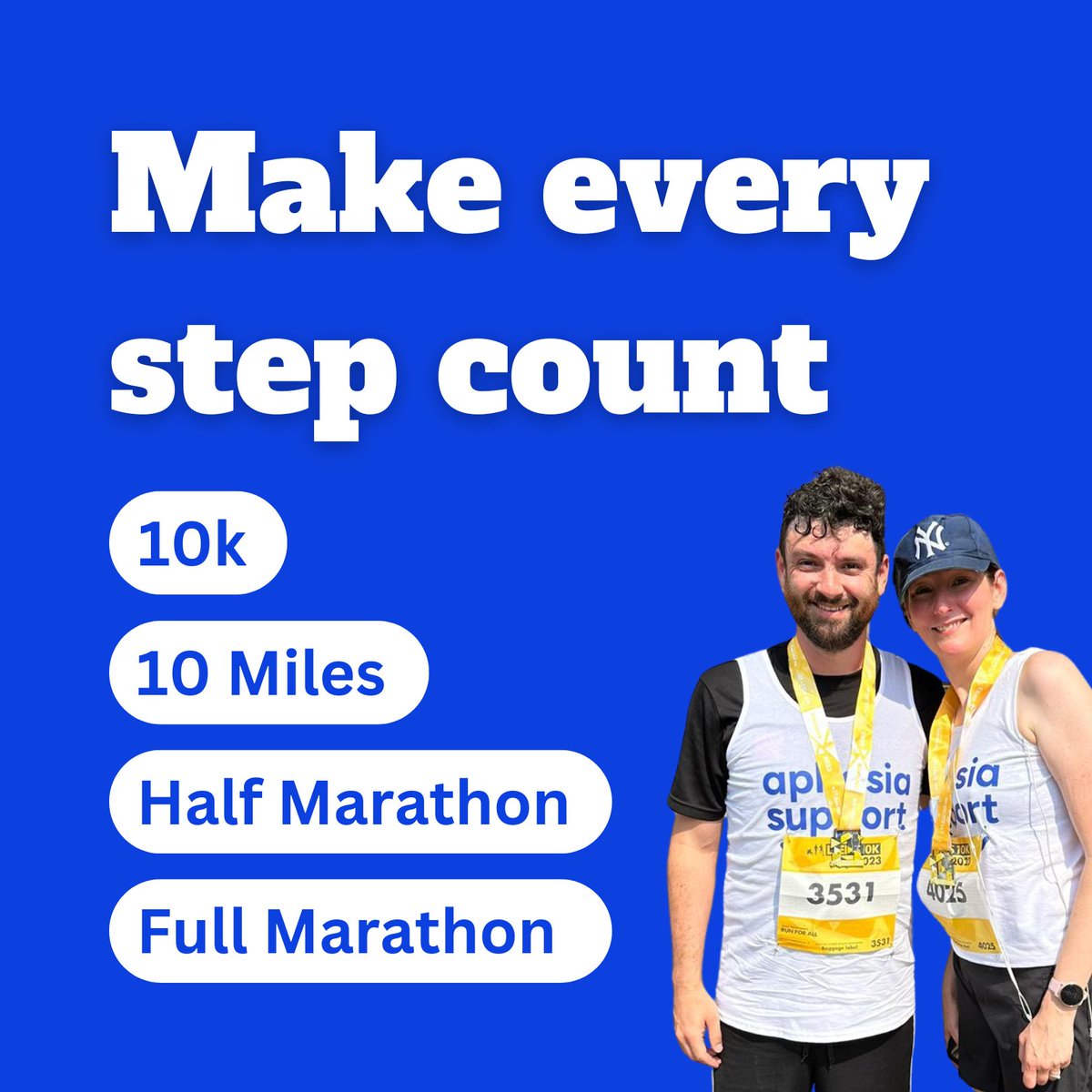 Whether you're an absolute beginner, or an avid runner, make every step count by representing our small charity at some of the UK's biggest events. 

We know you've got what it takes, or know someone who's ready for the challenge: loom.ly/1iK4GLU