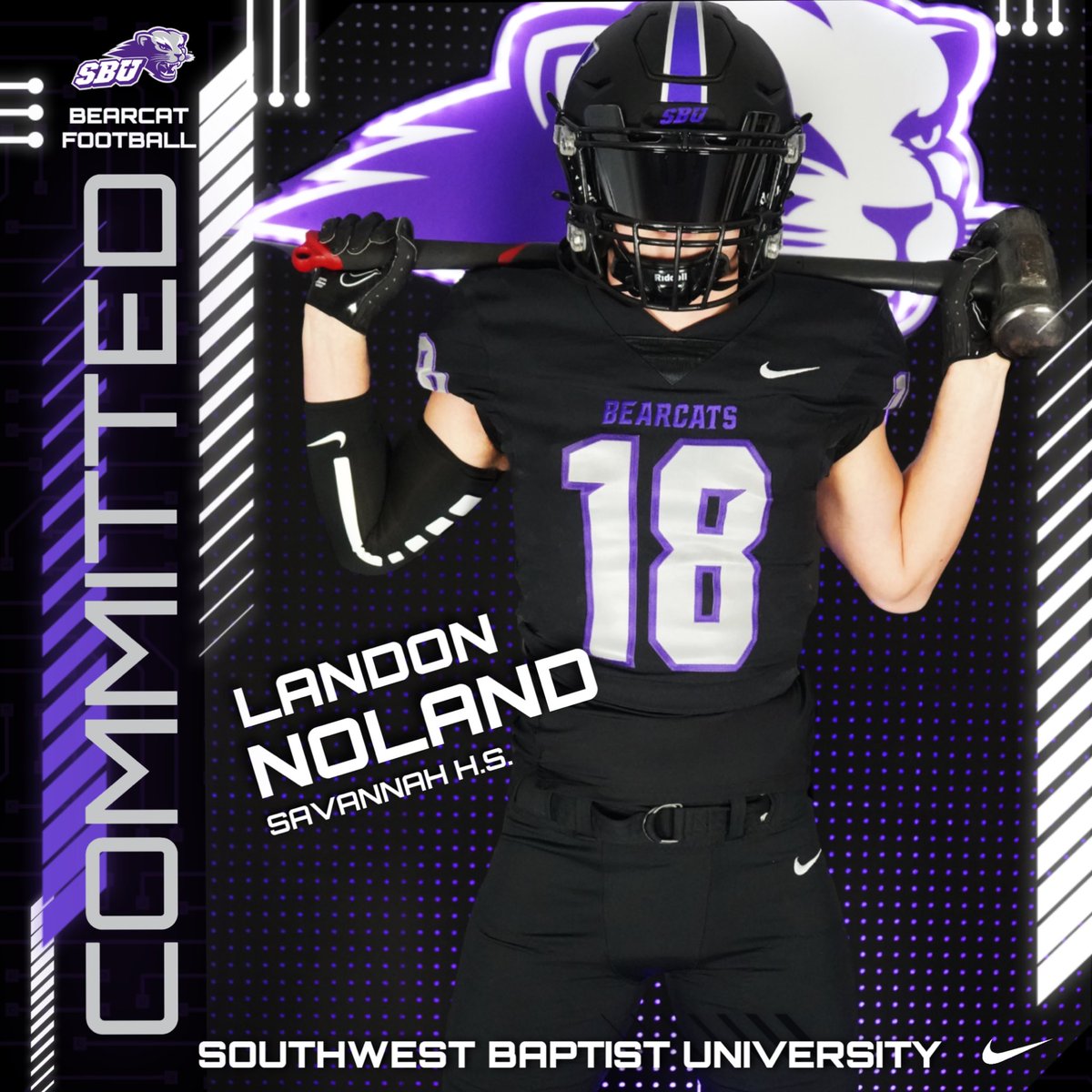 After great conversations with the whole <a href="/SBU_Football/">SBU Football</a> staff I’m excited to announce my commitment to SBU✝️ Thank you to everyone who helped me through out this process. 
<a href="/CoachBodway/">Coach Zach Bodway</a> <a href="/Coach_BGordon/">Coach Gordon</a> <a href="/CoachTCurts/">Coach Curts</a> <a href="/CoachHays_/">Anthony Hays</a> <a href="/CoachCalebWiley/">Caleb Wiley</a> <a href="/SavannahFB_/">Savannah Savage Football</a>