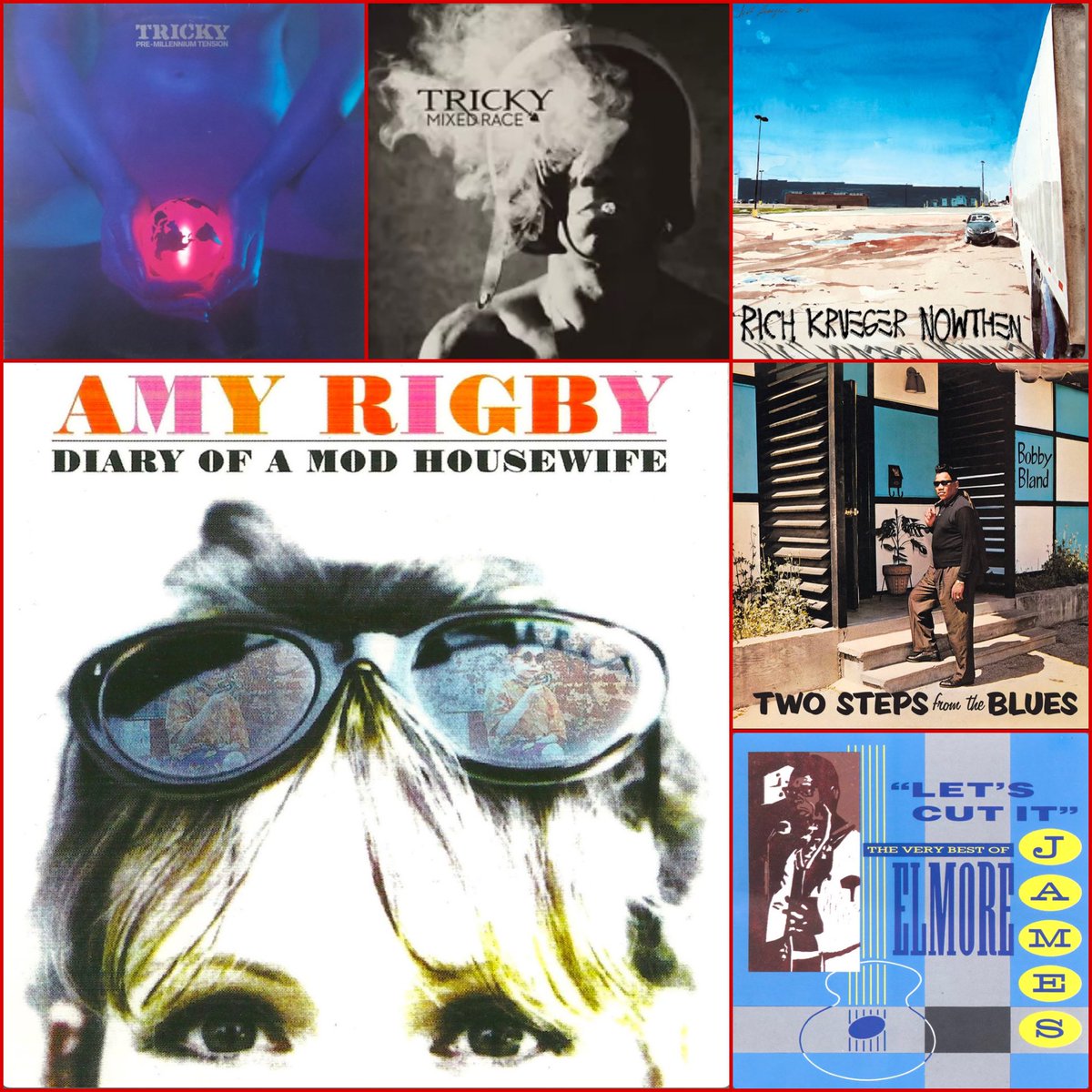 jsmallseattle's tweet image. MONDAY SPINS
Happy birthday to Amy Rigby, Tricky, and Rich Krueger.
Amy Rigby: Diary of a Mod Housewife
Tricky: Pre-Millennium Tension
Tricky: Mixed Race
Rich Krueger: NOWThen
Bobby Bland: Two Steps From the Blues
Let's Cut It: The Very Best of Elmore James