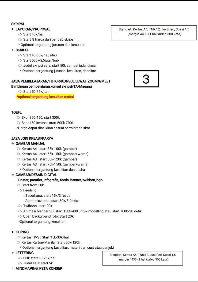 Joki_Trusted_RF's tweet image. ubur ubur ikan lele, ini harga pasar joki leeeeeeeeee ! 

KALO MAU PAKE HARGA UNDER GAUSAH JUALAN DI X LEEEEE ! 

#zonauang #jokitugaskuliah