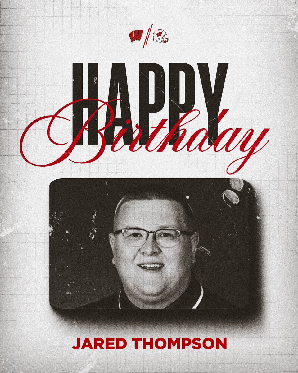 Happy Birthday to one of our very own <a href="/JaredThompsonUW/">Jared Thompson</a>‼️ Appreciate all you do for <a href="/BadgerFootball/">Wisconsin Football</a> ‼️
#HomegrownBadger