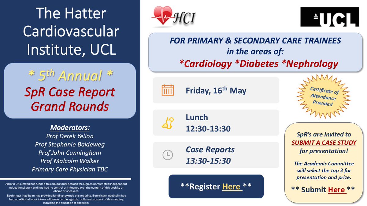 👋Mark your calendars!  
5th Annual SpR Case Report MDT Meeting Announced! 
Friday 16th May 2025 
12:30-15:30

Register here: ucl.zoom.us/webinar/regist…