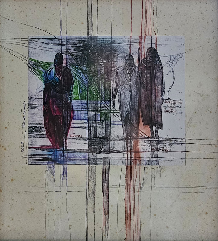 aomenya's tweet photo. One  Off Contemporary Gallery closes an exhibition by one of the greatest  Kenyan artist Kahare Miano. Kahare taught me at the University of  Nairobi. After my PhD, I spent time working together with this great  mind in the architecture studios at UoN. https://t.co/fLPb6ukjrw