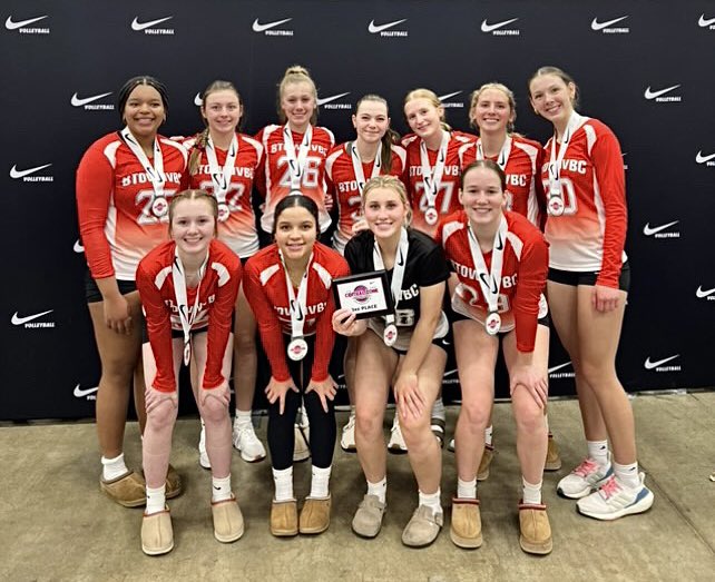 BTownVBC 16 Red takes 3rd in gold in the 16 Club White division at the 2025 Central Zone Invitational in Indianapolis! Way to go ladies!