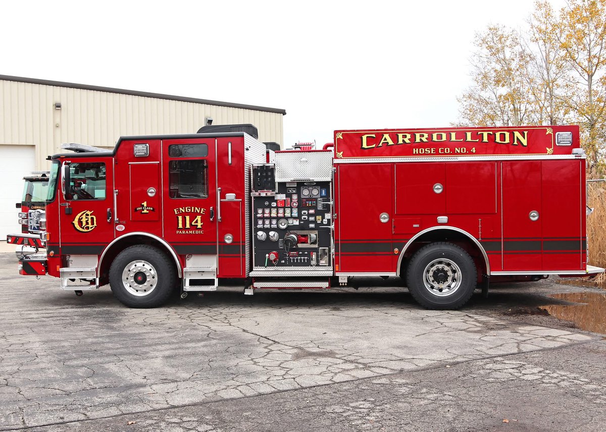 PierceMfg's tweet image. Four pumpers for Carrollton Fire Rescue!

Each #Enforcer #Pumper is configured following a traditional engine design. The sleek black over red color scheme is new for their fleet. Their department operates out of eight fire stations in #CarrolltonTX.