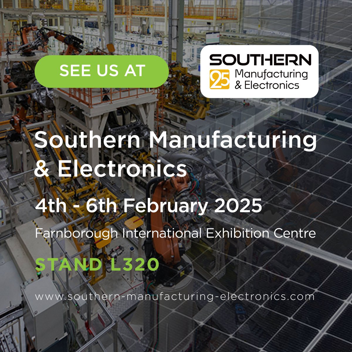 We’re thrilled to announce that Solarsense will be exhibiting at Southern Manufacturing &amp; Electronics  – the UK’s leading industrial trade show.

🗓️ 4th–6th February 2025
📍 Farnborough International Exhibition Centre

Find out more: solarsense-uk.com/news/solarsens…

#Manufacturing