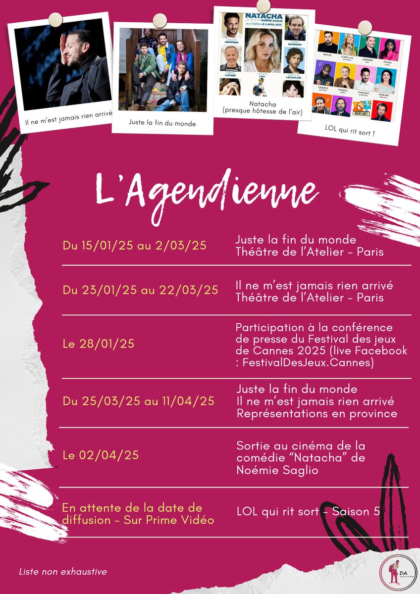 🧐 Notre "Agendienne" est de retour !

🗓️ #Agenda #VincentDedienne