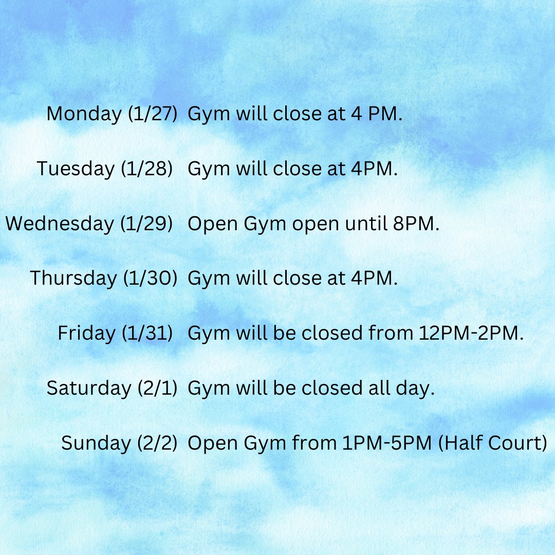 boazrec's tweet photo. Gym hours for this week are posted below!

As a reminder, this is the LAST WEEK to sign up for Spring baseball, softball and t-ball!
Register here!⬇
https://t.co/5Gda7x30Bp https://t.co/mgsKudnbIo