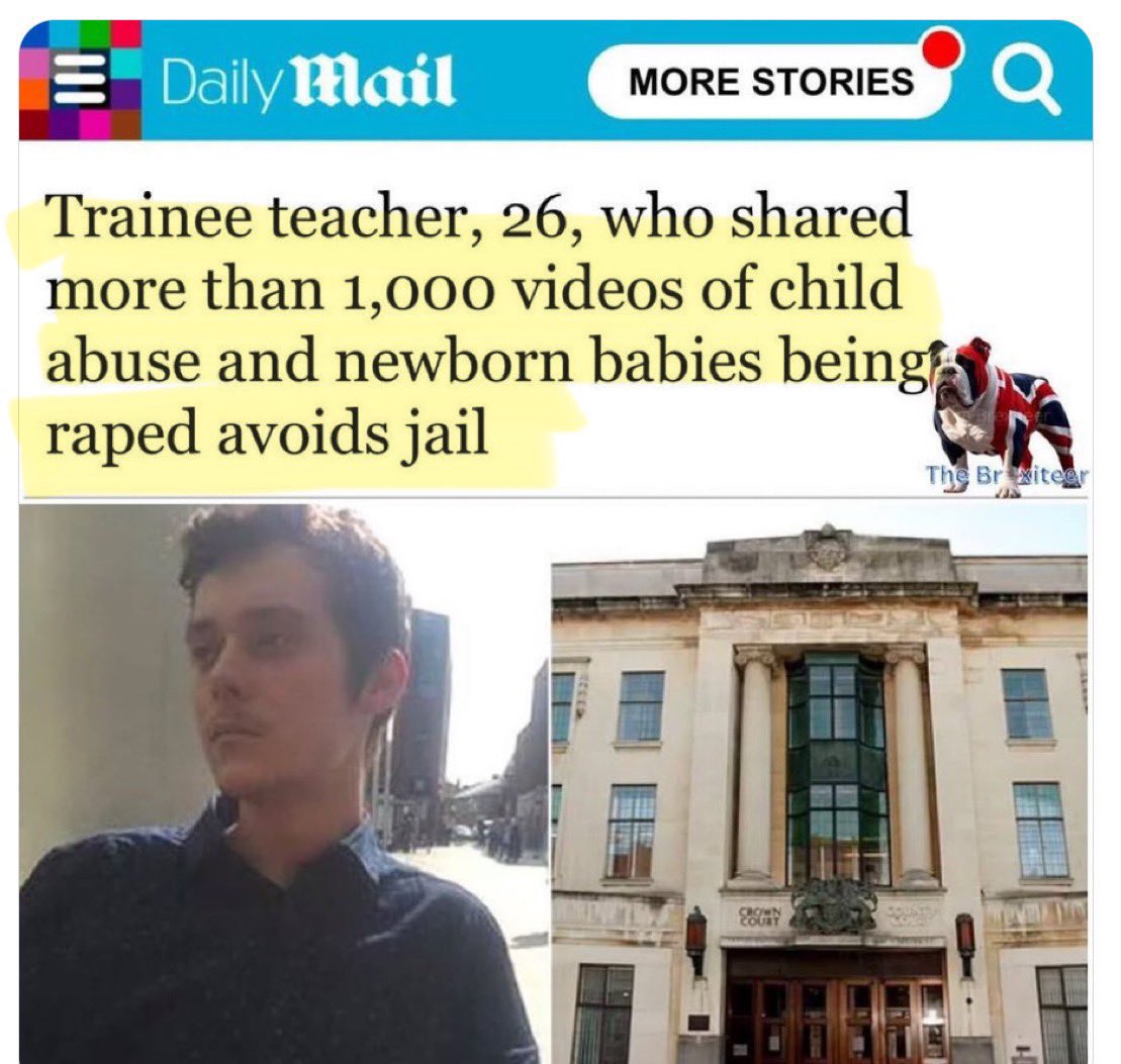 SidsDesigns's tweet image. @CPSUK - Please explain how this teacher avoided prison for sharing vile child pornography, and yet British housewives in their 50’s are being jailed for sharing ‘memes’ ?? 

Something is very wrong with your “justice” system and who you consider a risk to the public

#ukcourts