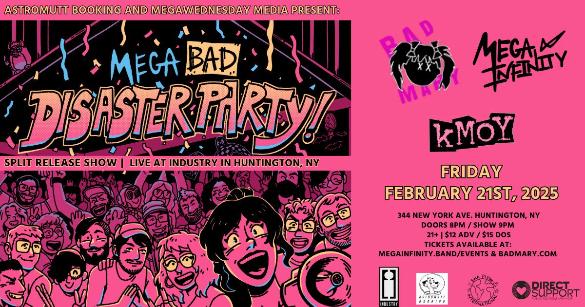 Bad Mary (@badmaryband) on Twitter photo FRIDAY FEB 21, IN HUNTINGTON (Long Island) EVERYONE COME TO SEE THIS!!
get your tix here: eventbrite.com/e/mega-bad-dis…
<a href="/megafaminfinity/">mega infinity ∞ MEGA BAD DISASTER PARTY</a> <a href="/KMoyPro/">KayleighKmoyMalloy</a> FRIDAY FEB 21, IN HUNTINGTON (Long Island) EVERYONE COME TO SEE THIS!!
get your tix here: eventbrite.com/e/mega-bad-dis…
<a href="/megafaminfinity/">mega infinity ∞ MEGA BAD DISASTER PARTY</a> <a href="/KMoyPro/">KayleighKmoyMalloy</a>