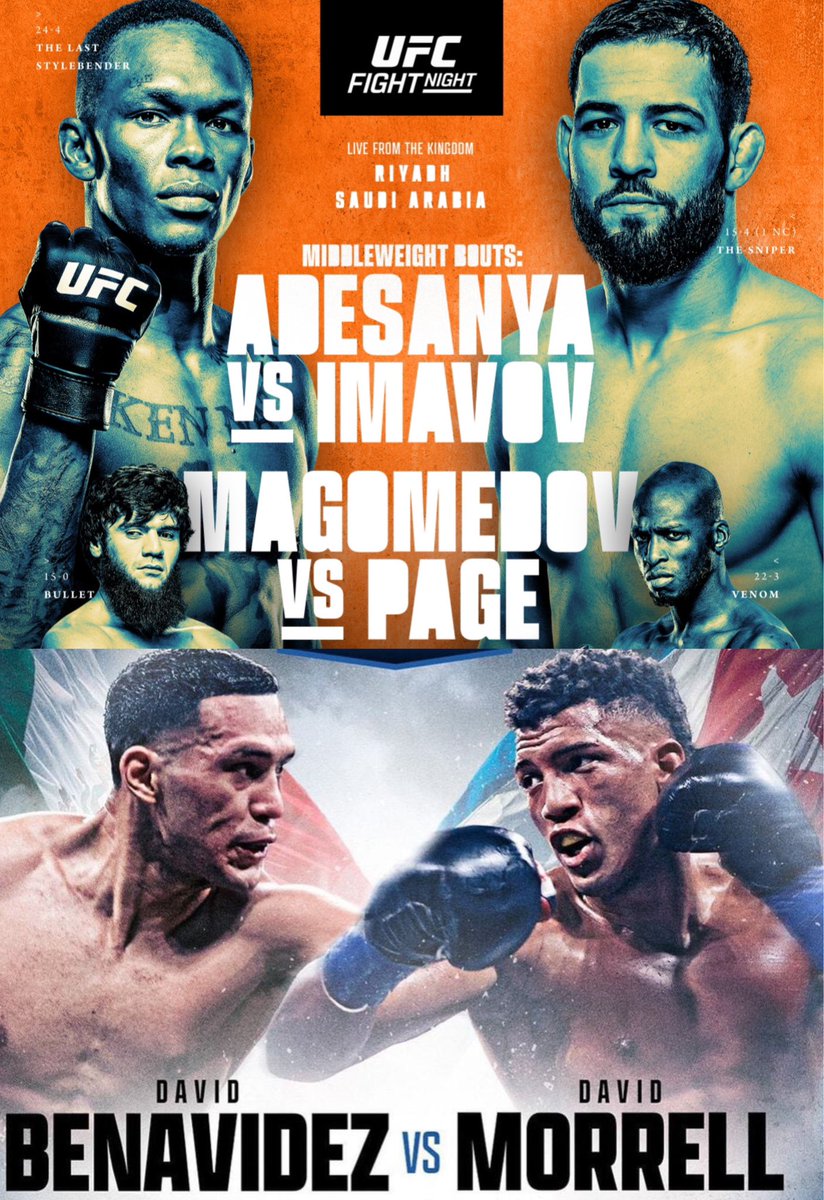 gastonreyno's tweet photo. TREMENDA SEMANA para los apasionados de los Deportes de Combate:
UFC- #UFCSaudiArabia 
Boxeo- #BenavidezMorrell https://t.co/ZElyyV7aiE