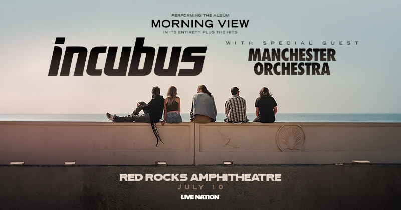 RedRocksCO's tweet photo. NEW SHOW: If you miss this one, you're gonna wish you were here. @IncubusBand returns to #RedRocksCO with special guest @ManchesterOrch on July 10, 2025 🌅 Tickets on sale Friday, Jan. 31 at 10am MT! https://t.co/uoRff2UewP