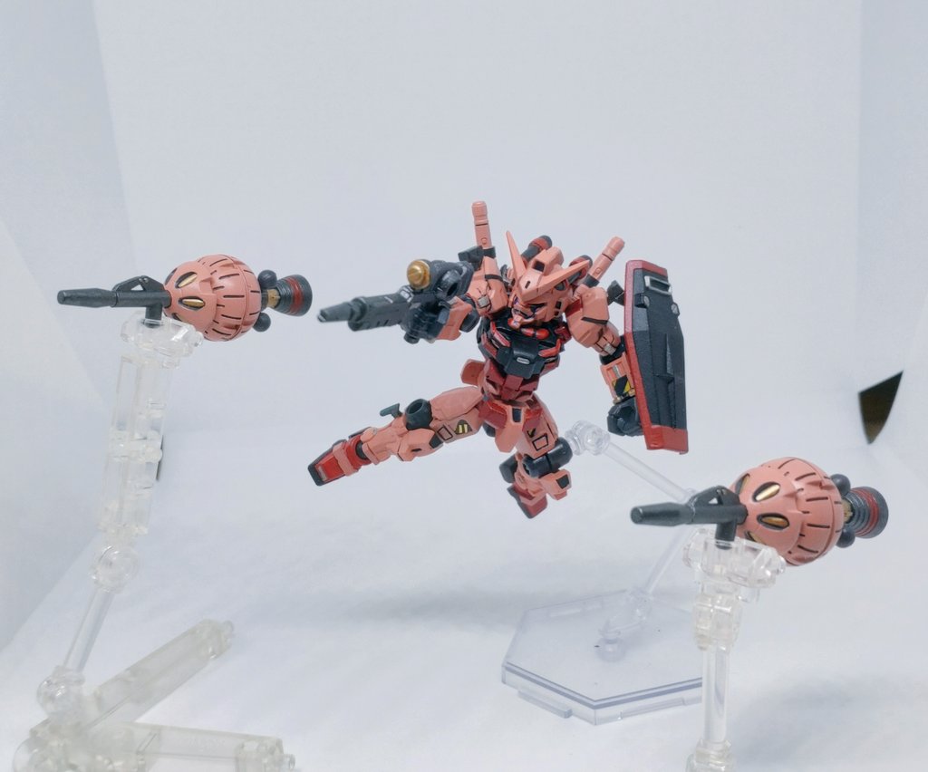 モビルスーツアンサンブル #ジークアクス 赤いガンダムを作りました