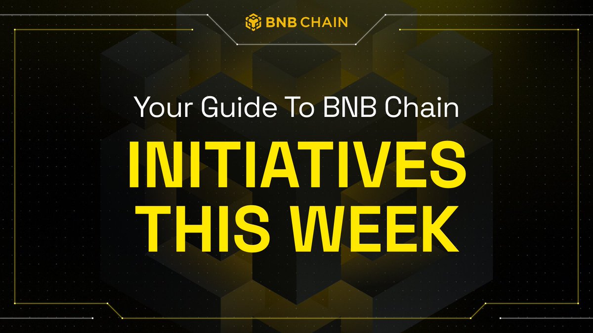BNBCHAIN's tweet photo. Rewards, savings on stablecoins, chances to grow your project &amp; events 👀

Here's your guide for initiatives on BNB Chain this week 🧵👇 https://t.co/hIJUMSWX3m