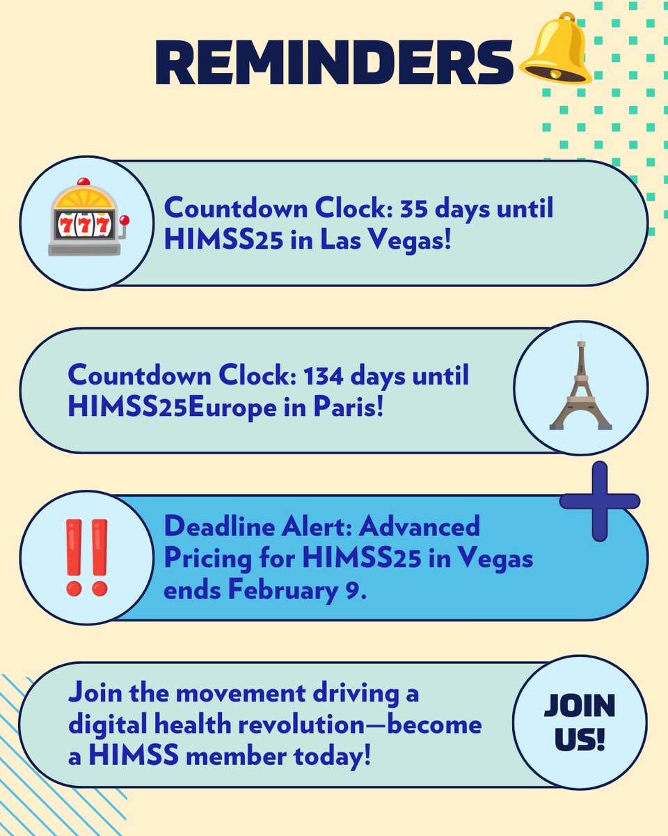As we close out the first month of 2025, we're excited for what lies ahead in the world of digital health. This year is shaping up to be one of innovation, collaboration, and opportunities to make a real impact in healthcare.

Whether you're looking to learn, network, or engage,