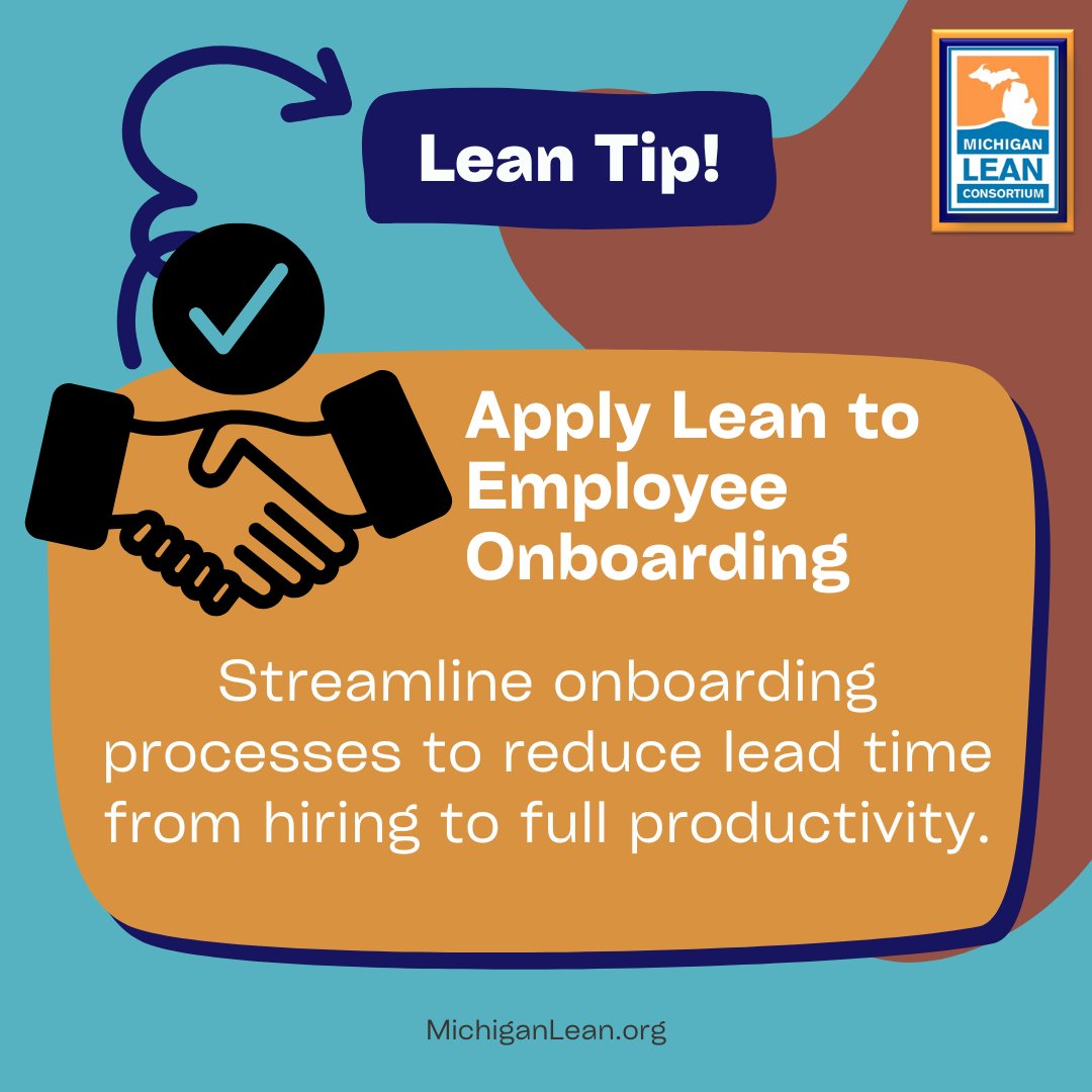 michiganlean's tweet photo. 🎯 Lean Tip of the Week

💡 Apply Lean to Employee Onboarding: Simplify and standardize your onboarding processes to reduce lead time and get new hires up to speed faster.

🔑 Faster onboarding = quicker productivity + happier team members! https://t.co/mIqTsRiRdD