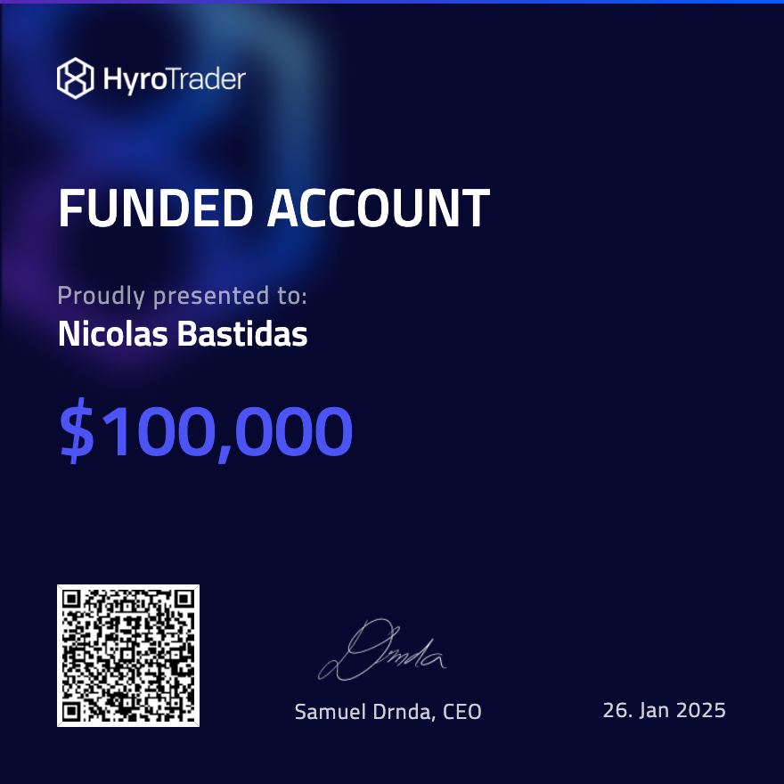 BastDeCode's tweet photo. I’ve joined the @hyrotrader_com  family and got funded with a $100K account! 👽 https://t.co/iDkpCUkvuB
