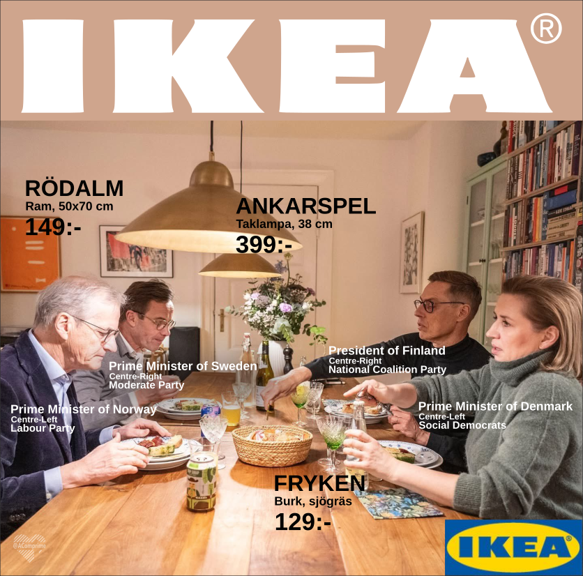 Nordic Leaders Dining Together, 2025
pixel on screen (836 x 826 px)
🇩🇰 🇳🇴 🇸🇪 🇫🇮

instagram.com/mette/p/DFTW3U…
#Denmark #Norway #Sweden #Finland