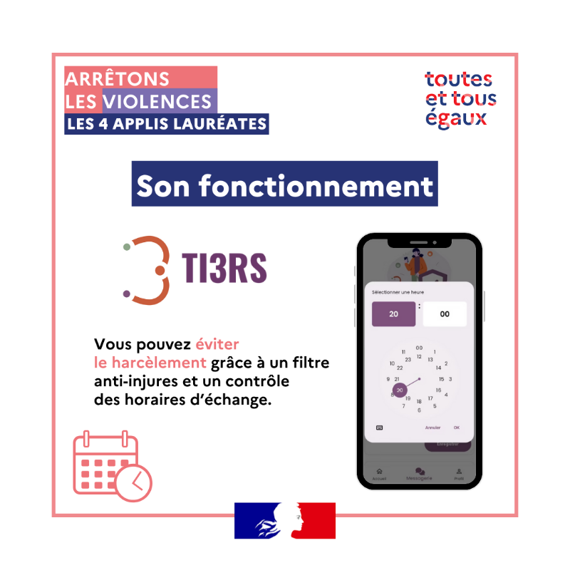 egalite_gouv's tweet photo. #ArrêtonsLesViolences I 🔒✉  @ti3rs_app est conçue pour les parents séparés victimes de violences conjugales, cette application sécurise leurs échanges grâce à une messagerie protégée et un historique conservé. 

👩‍👧‍👦 Elle garantit confidentialité et sérénité.