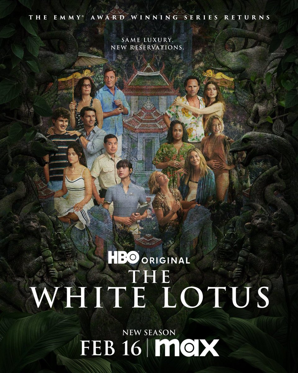 HBO's tweet image. At #TheWhiteLotus in Thailand, you’ll need to arrive with reservations.