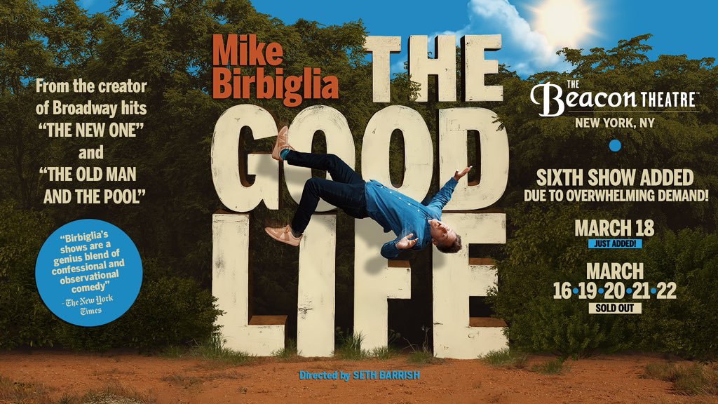 Beacon Theatre (@beacontheatre) on Twitter photo Tickets are ON SALE now to see <a href="/birbigs/">Mike Birbiglia</a>: The Good Life at the Beacon on Mar 18!
🎟️: go.beacontheatre.com/MikeBirbiglia Tickets are ON SALE now to see <a href="/birbigs/">Mike Birbiglia</a>: The Good Life at the Beacon on Mar 18!
🎟️: go.beacontheatre.com/MikeBirbiglia