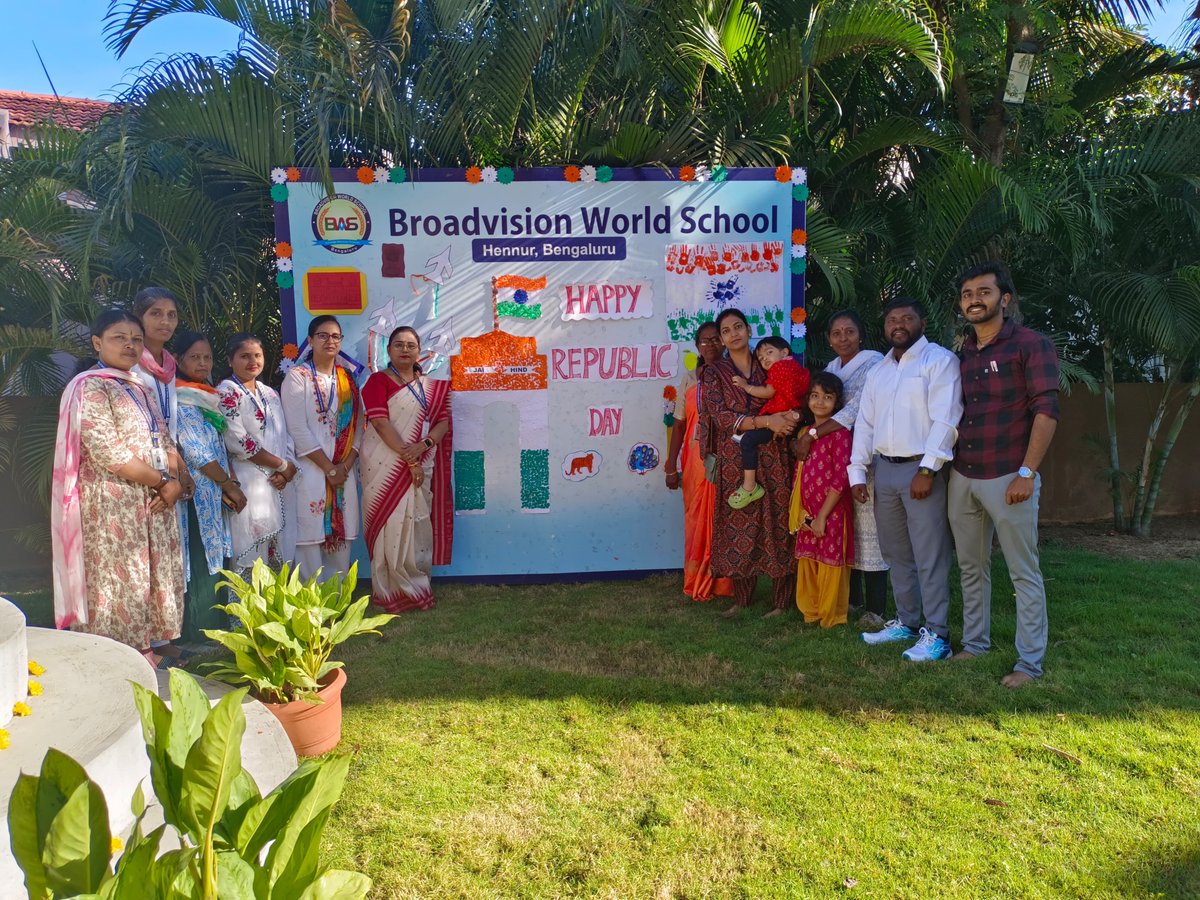 bvwschool's tweet photo. Celebrating Republic Day at Broadvision World School 🇮🇳🎉

Broadvision World School came alive with patriotic fervor as students and staff celebrated Republic Day with great enthusiasm.

🌐 https://t.co/mn8M7seXdg

#republicDay #ProudToBeIndian #UnityInDiversity #PatrioticVibes https://t.co/8z7i5sgjmu