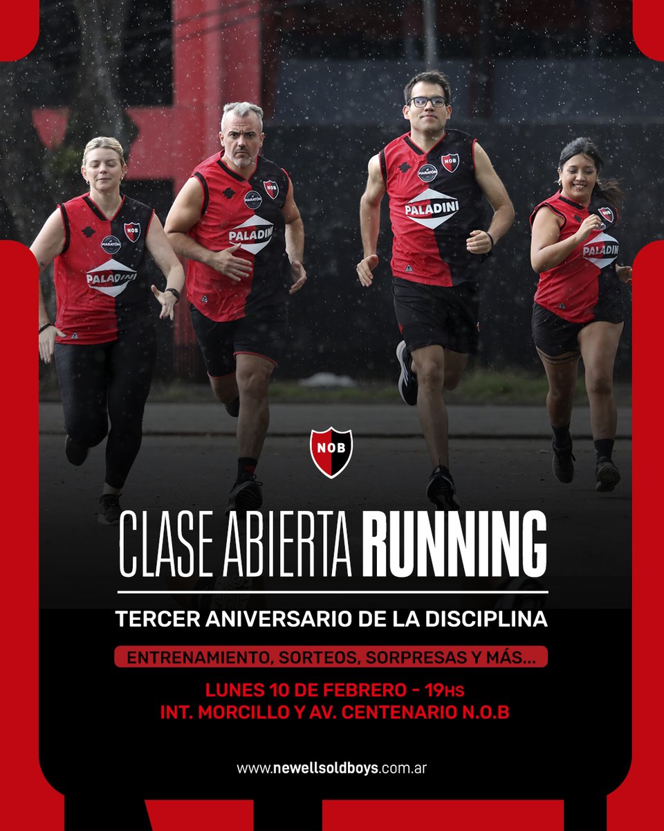 Tercer aniversario de #running 🏃🏽🎉

El lunes 10 de febrero podés participar de una 𝗰𝗹𝗮𝘀𝗲 𝗮𝗯𝗶𝗲𝗿𝘁𝗮, para todas las edades, en el Parque Independencia con sorteos y sorpresas.

No requiere inscripción previa. Para más info 📲 341 687-4905
