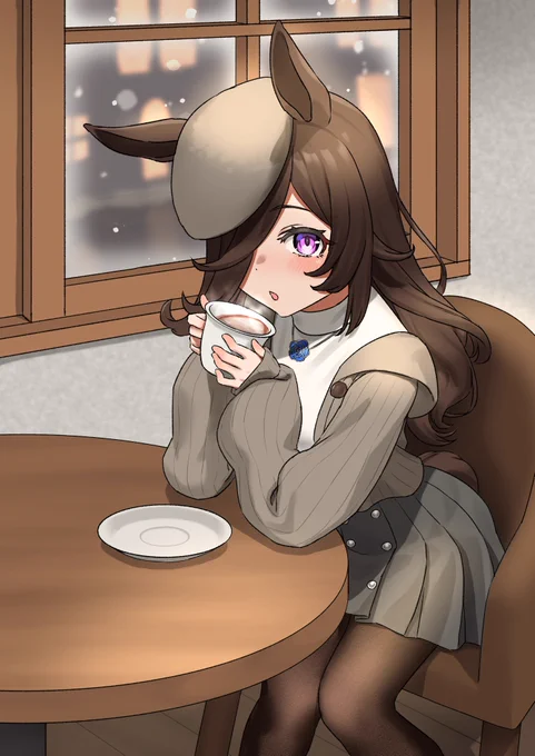 冬の日ライス#ウマ娘 #ライスシャワー 