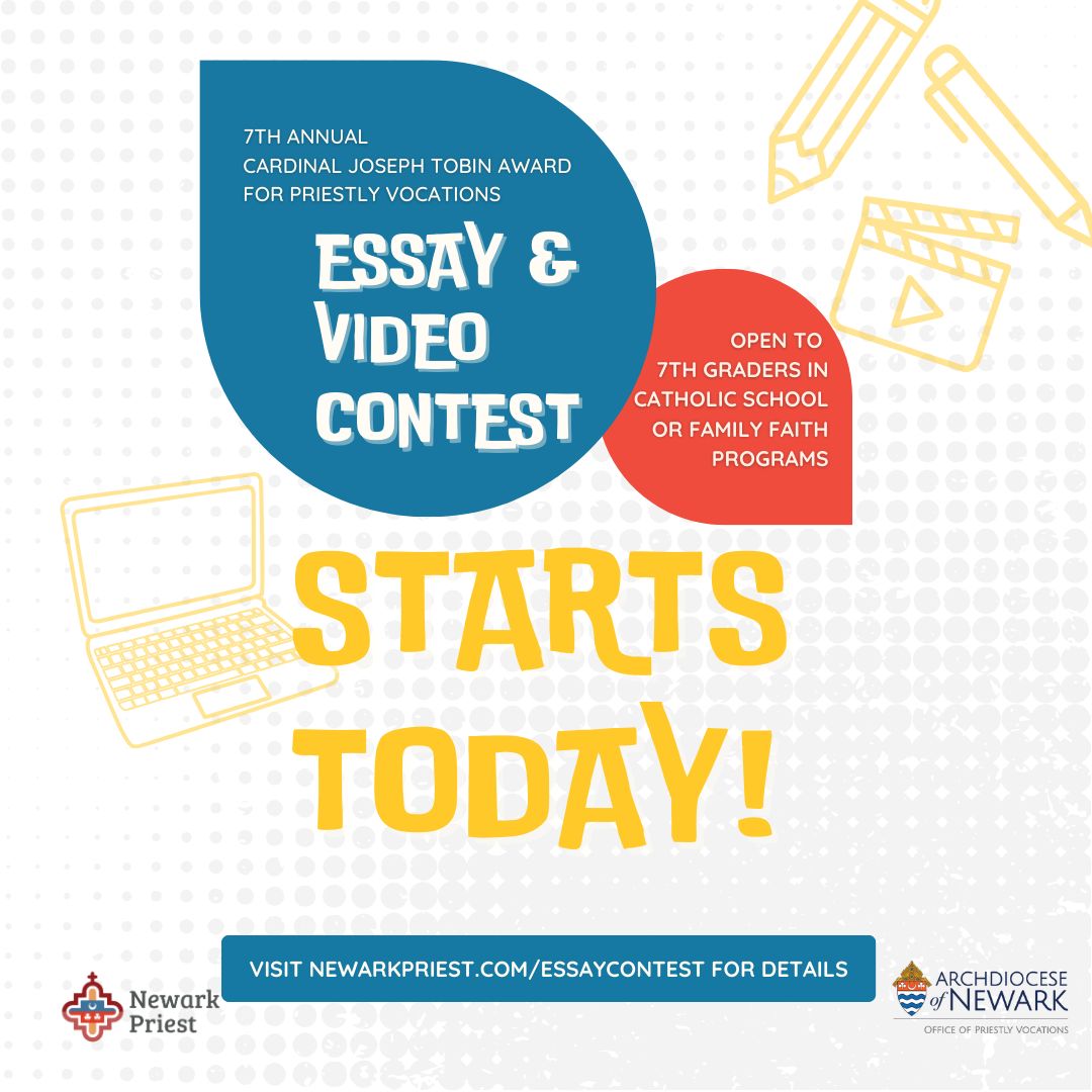 Today is the day! Our annual essay and video contest is live!
.
.
Visit newarkpriest.com/essaycontest for more details.