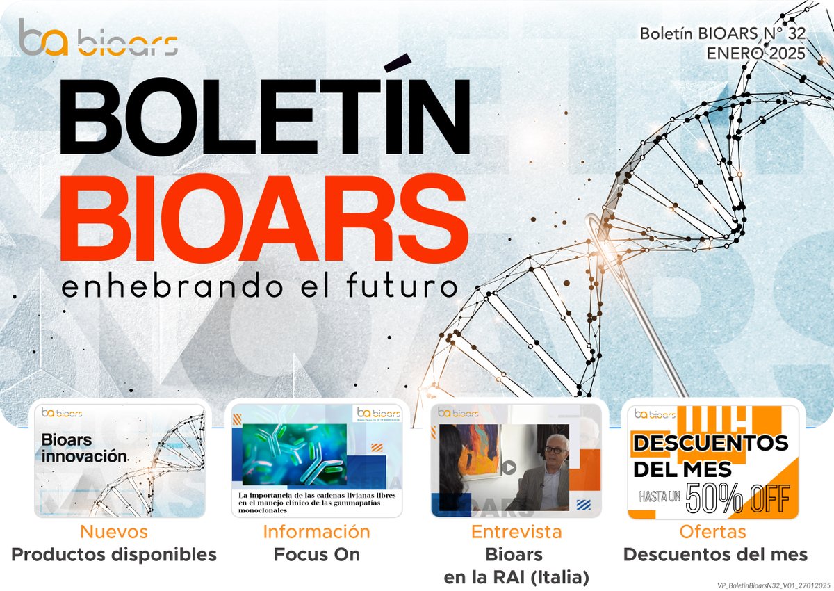BioarsSA's tweet image. Boletín #Bioars N° 32 📰 - ¡Te contamos todas nuestras novedades de enero! ☀️ Más información 👉  mailchi.mp/bioars/boletn-… #SomosBioars #sFLC #electoforesis #Sebia #ELISA #RAI #Descuentos