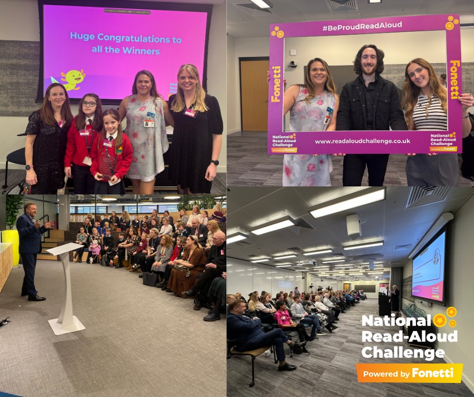 FonettiApp's tweet photo. 📖✨ At the 2024 National Read Aloud Challenge Awards, we celebrated the incredible achievements of schools and students across the UK who are turning the page on literacy challenges. 🌟👏

📚Read our latest blog to find out more: https://t.co/HGBBwJRKRT

#NRAC #BeProudReadAloud https://t.co/DfqC8xTj0p