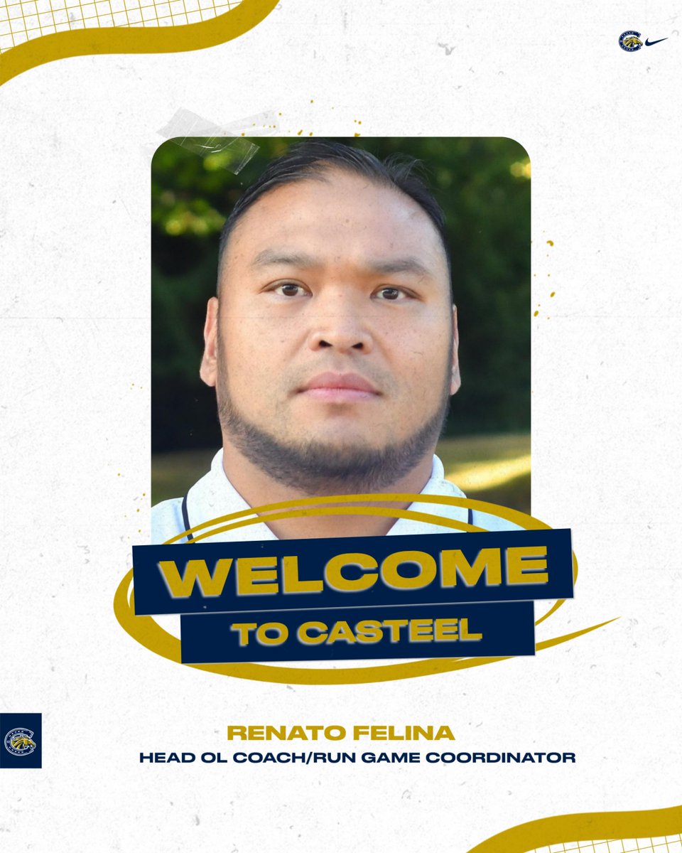 Casteel Football (@casteelfootball) on Twitter photo Excited to welcome @CoachFelinaLCC as our new Head OL Coach & Run Game Coordinator! Coach Felina has an impressive track record coaching the offensive line at both the HS and collegiate levels.
<a href="/CasteelAthletic/">Casteel Athletics</a> <a href="/casteeltdclub/">Casteel TD Club</a> <a href="/JoeBushman5/">Joe Bushman</a> Excited to welcome @CoachFelinaLCC as our new Head OL Coach & Run Game Coordinator! Coach Felina has an impressive track record coaching the offensive line at both the HS and collegiate levels.
<a href="/CasteelAthletic/">Casteel Athletics</a> <a href="/casteeltdclub/">Casteel TD Club</a> <a href="/JoeBushman5/">Joe Bushman</a>