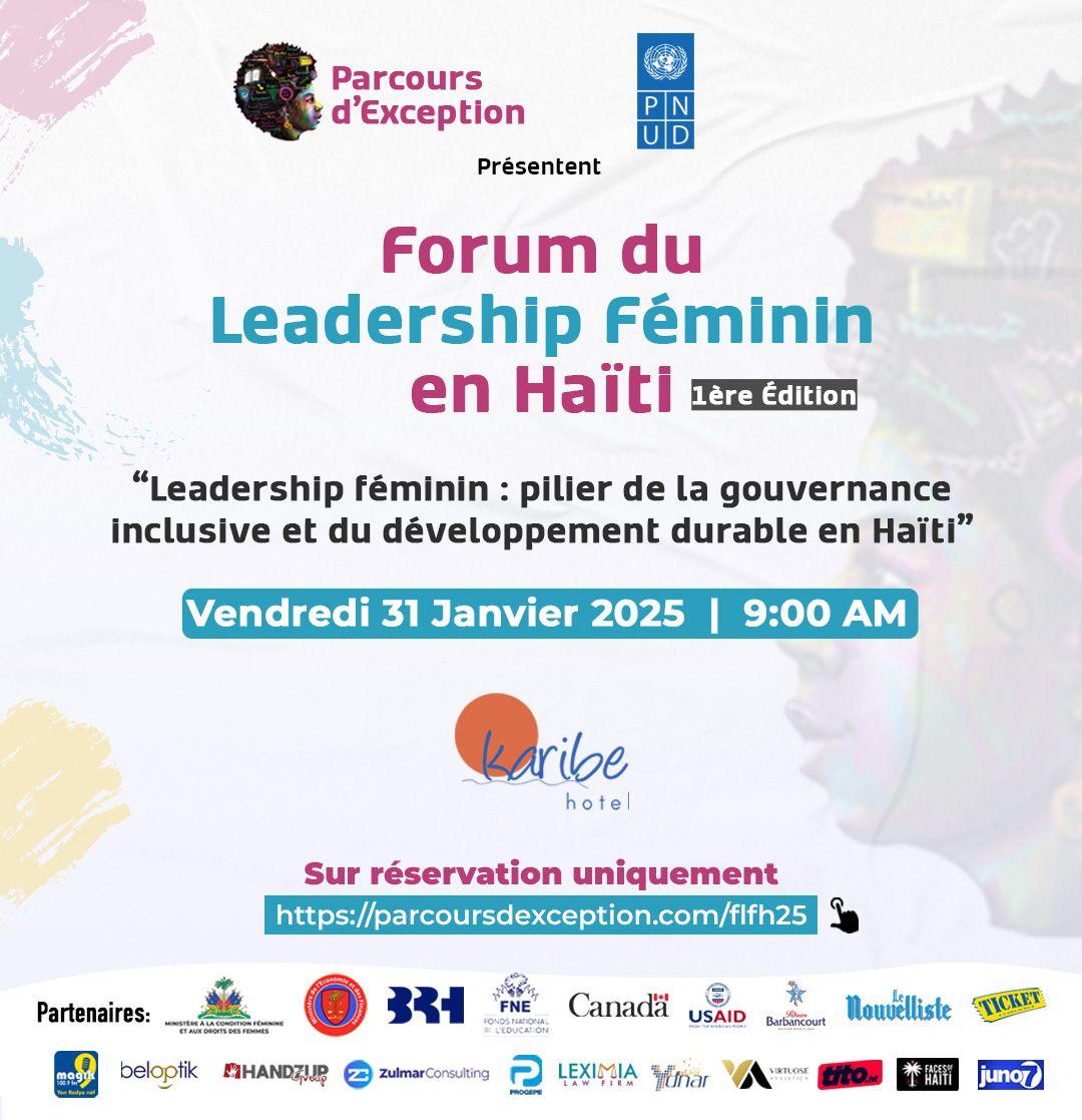 ProgepeHaiti's tweet photo. En tant qu'institution engagée dans le changement du pays, PROGEPE est fier de supporter la première edition du Forum du Leadership Féminin en Haïti. Nous invitons les femmes à s'engager pour la défense de leurs droits et à participer pleinement dans la vie nationale. https://t.co/oicvKMJcOS